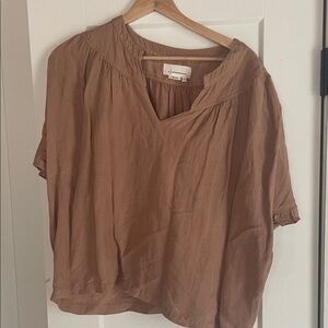 Anthropologie Tan Blouse